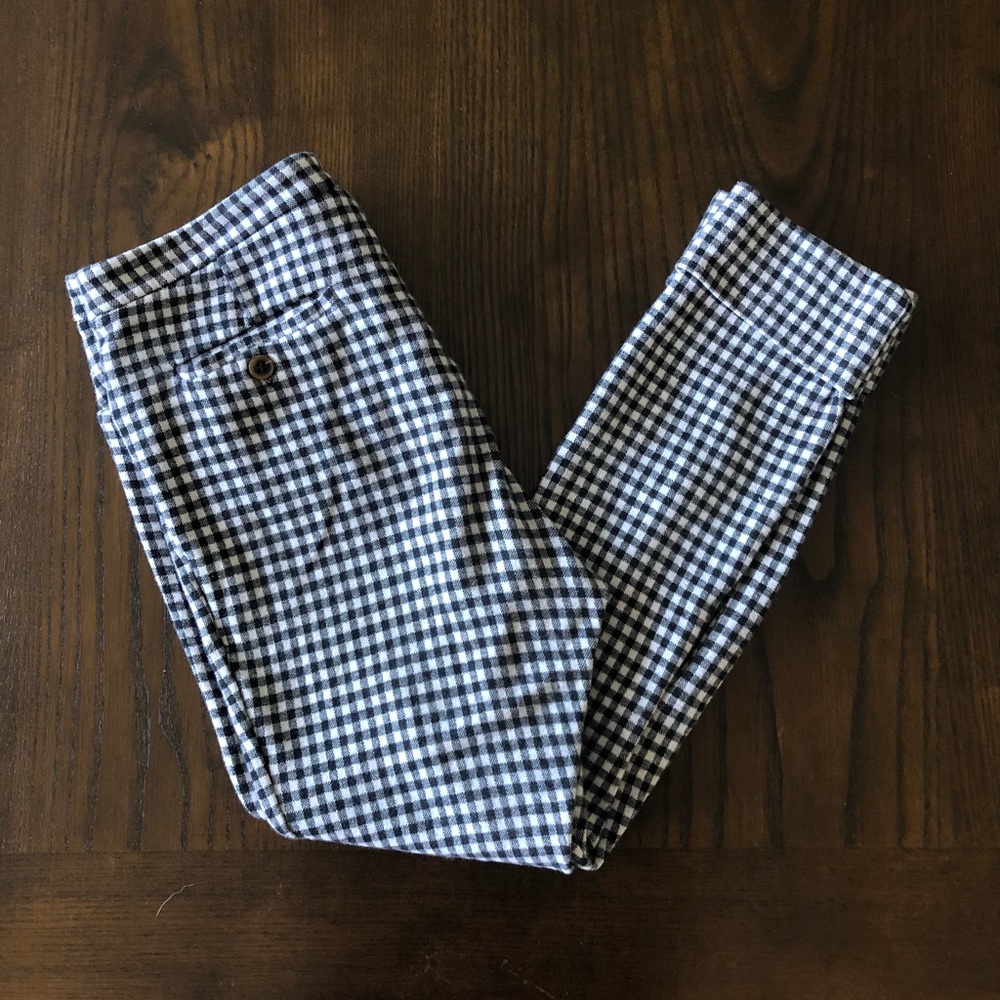 Anthropologie Gingham Crop Pants